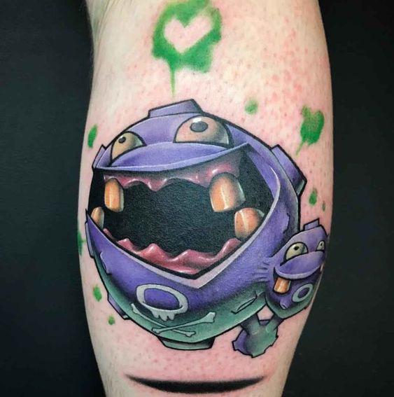 tatuagem-do-pokemon-weezing-2 tatuagem do Pokemon Weezing