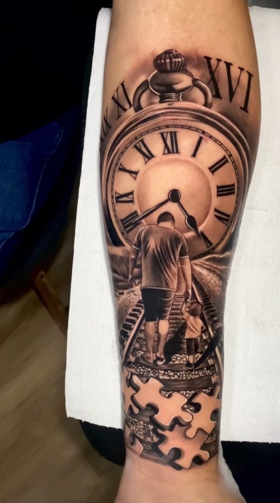 tatuagem de relógio