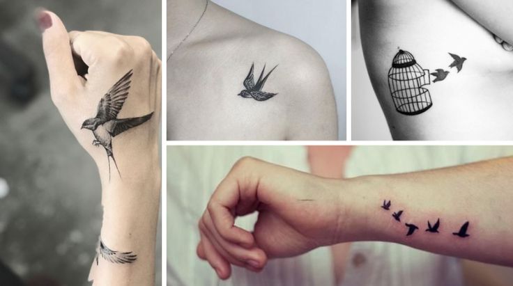 Tatuagem de Pássaros Voando
