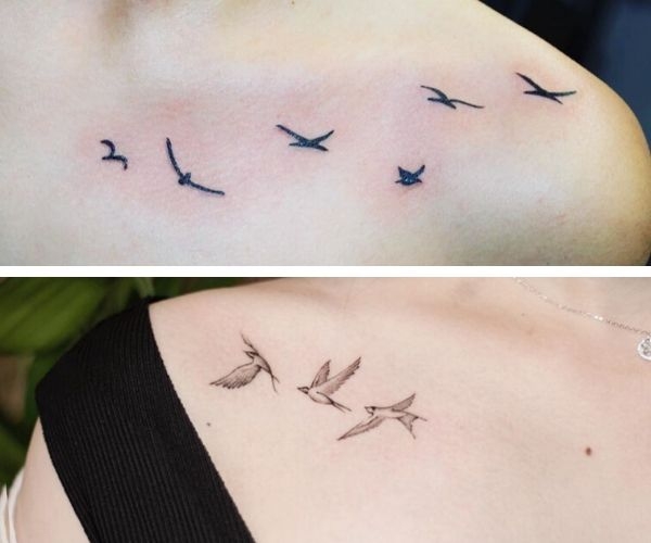 tatuagem-de-passaros-voando-2 Tatuagem de Pássaros Voando