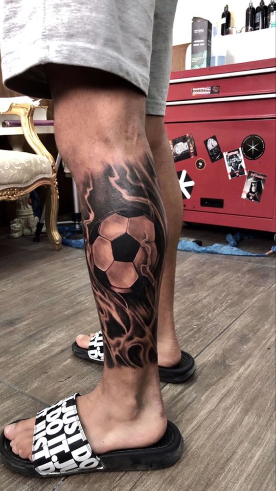 09f4c13b52cfa1c59915dfeeafbaeb47 Tatuagem de Futebol na perna