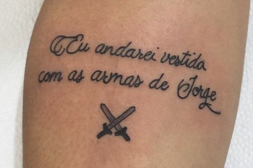 Tatuagem Oração de São Jorge