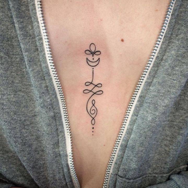 Simbolo Unalome tatuagem