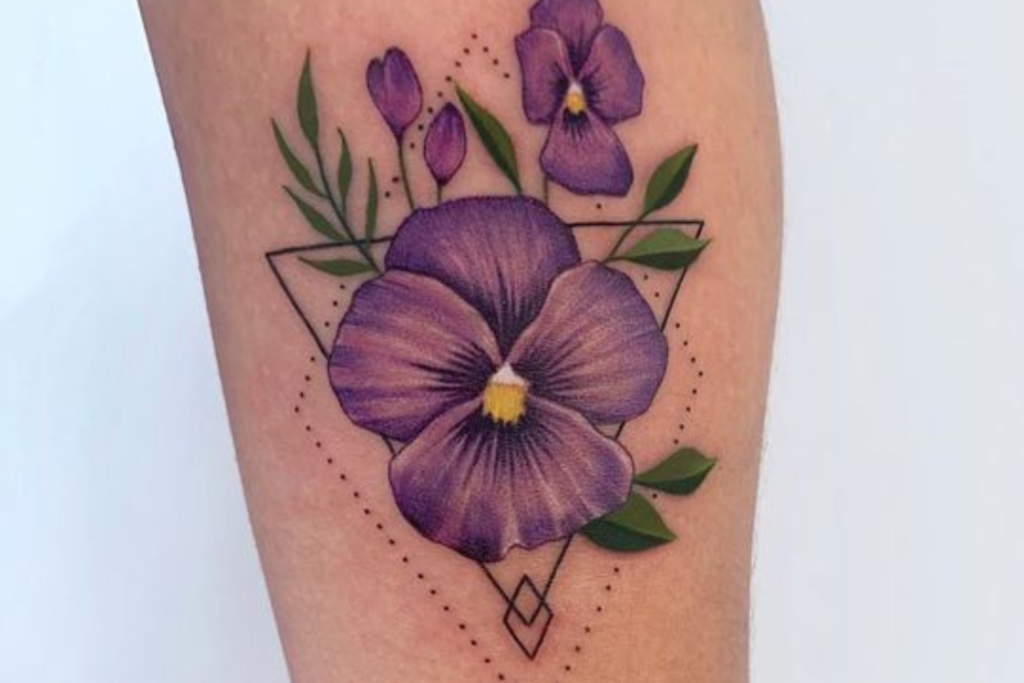 Tatuagem flor de violeta