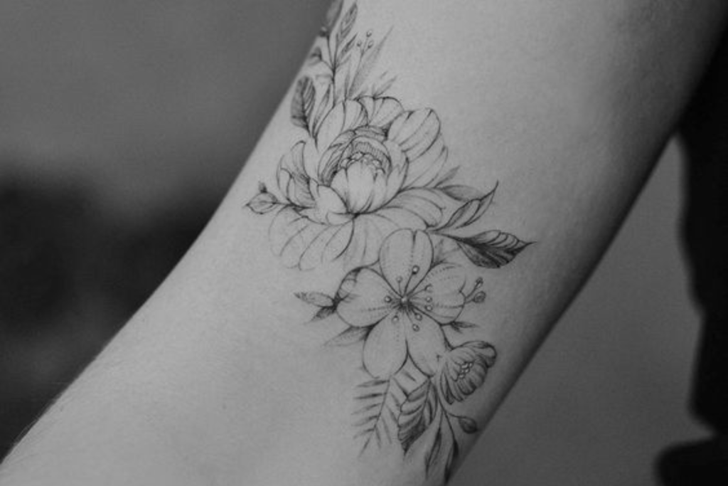 Tatuagem de Peônias
