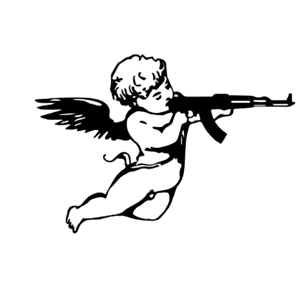 Desenho Anjo com Arma