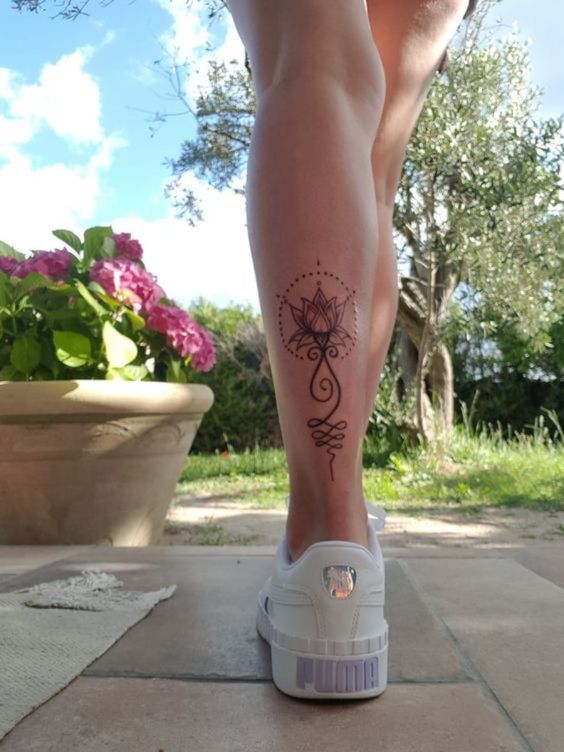 tatuagem na panturrilha feminina01