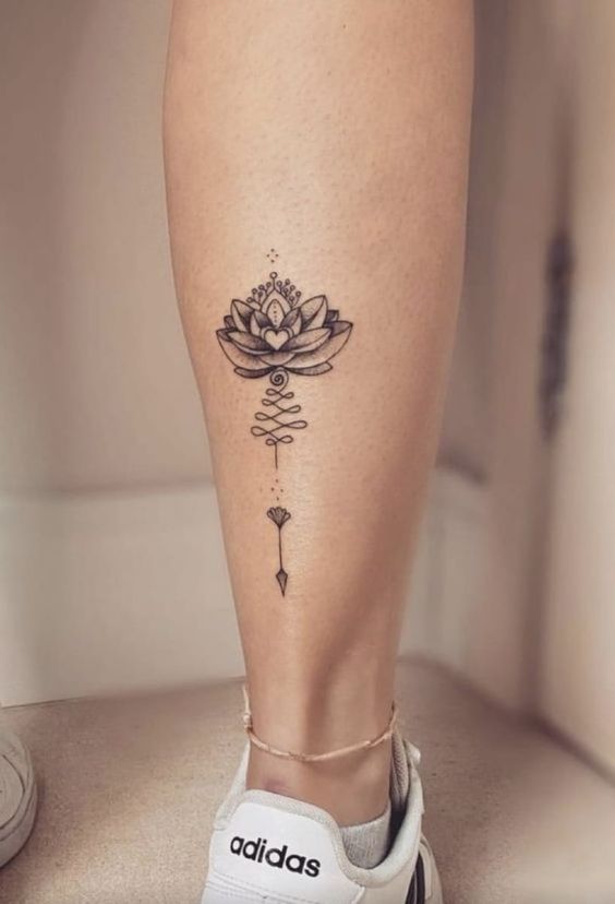 tatuagem na panturrilha feminina02