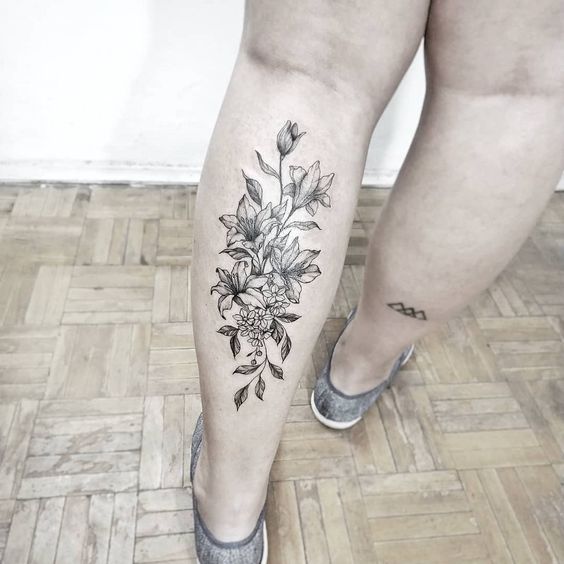 tatuagem na panturrilha feminina05