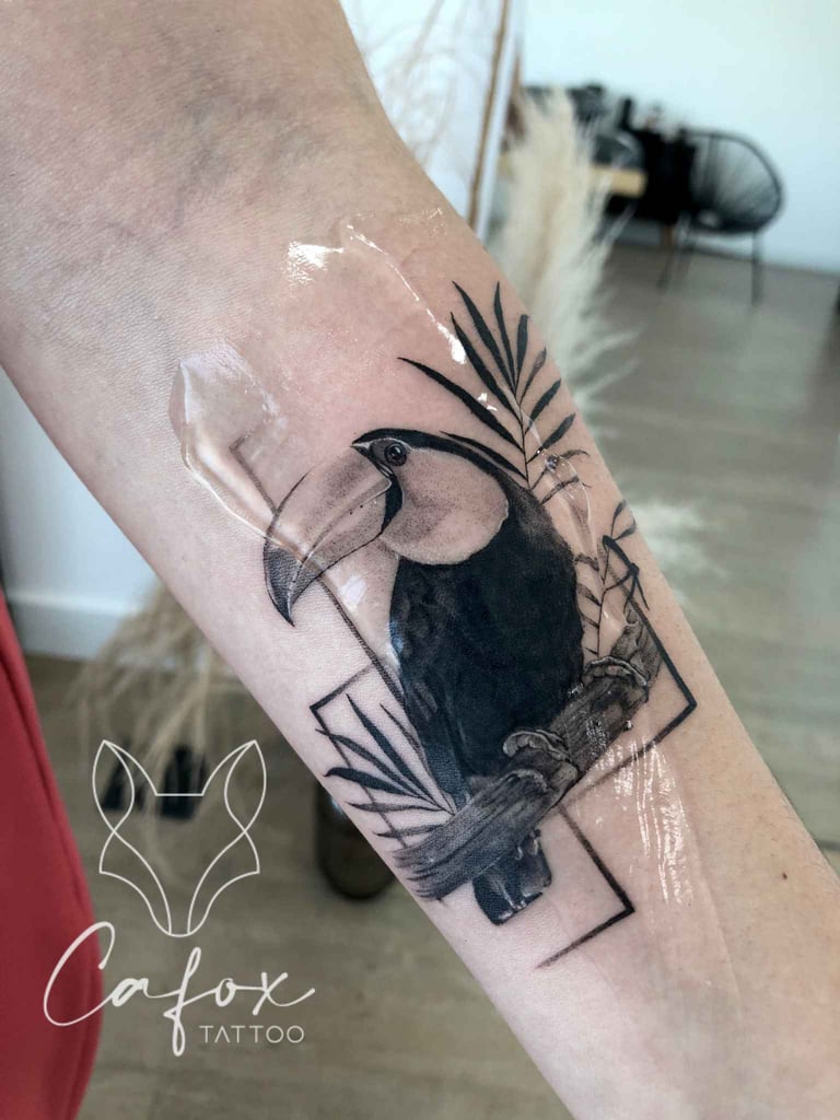 Foto de tatuagem feita por Camila Fox (@cafox_)