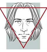 rosto triangular
