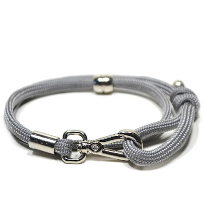 pulseira masculina em corda nautica azzam grey cinza key design