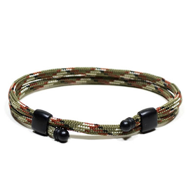 pulseira masculina em corda nautica marine army key design