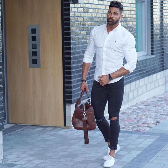 camisa social pra fora da cal25c325a7a2528122529