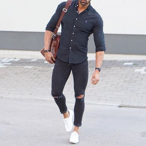 camisa social pra fora da cal25c325a7a252872529