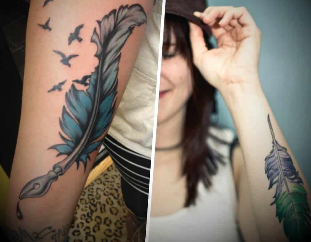 significado da tatuagem de pena 9