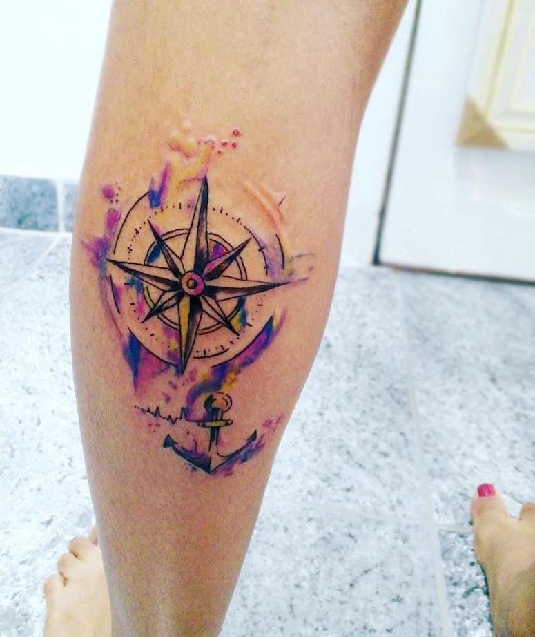 Significado da tatuagem de rosa dos ventos
