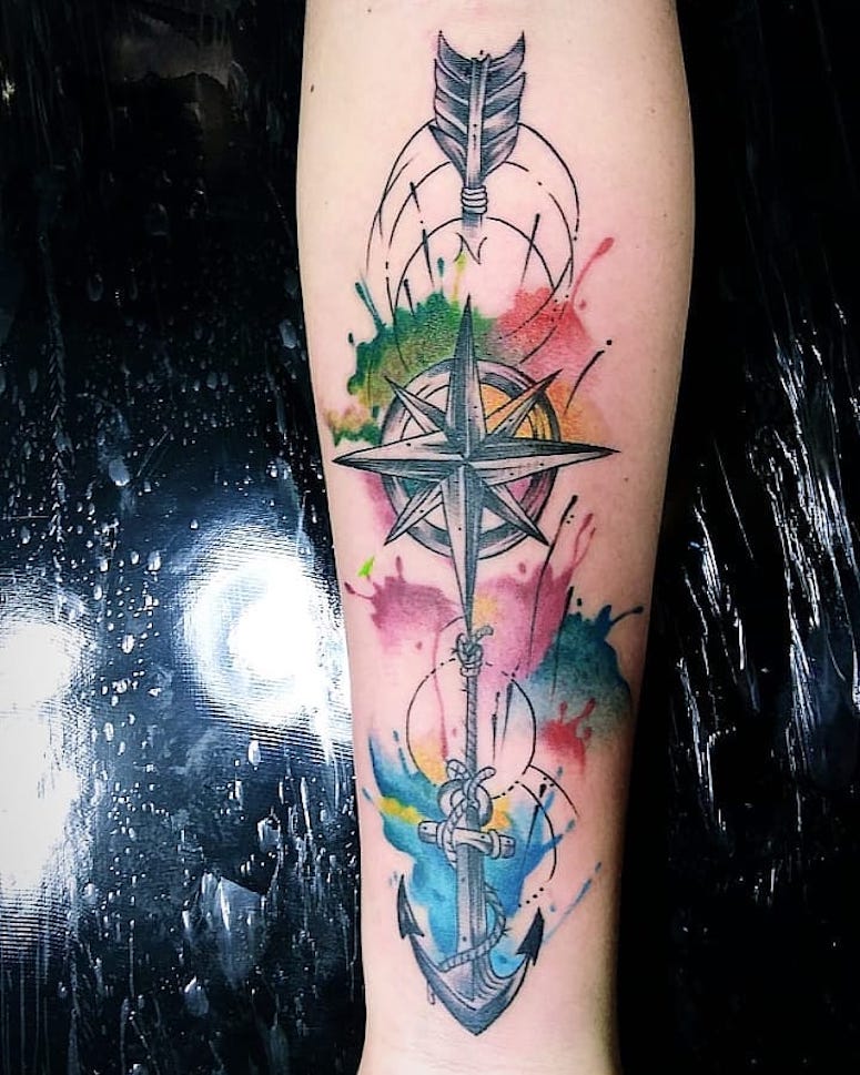 significado da tatuagem de rosa dos ventos 6
