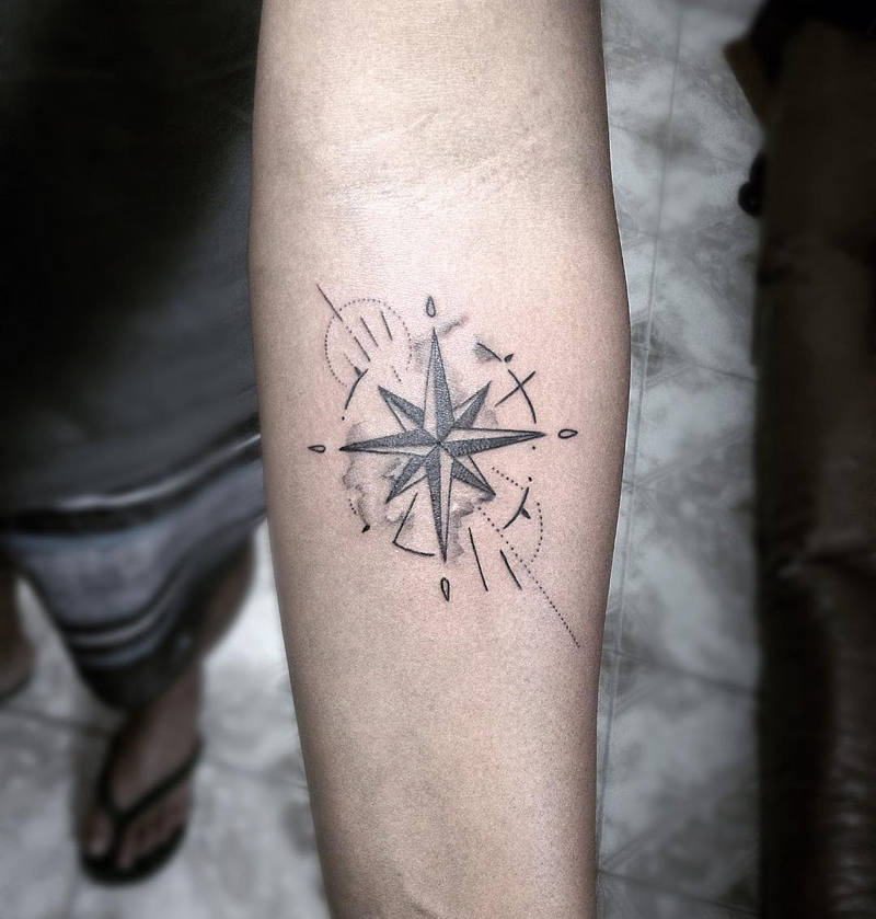 significado da tatuagem de rosa dos ventos 25