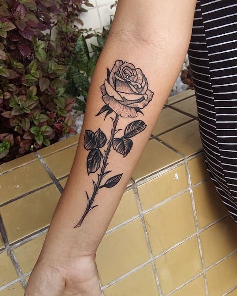 Significa da tatuagem de rosa