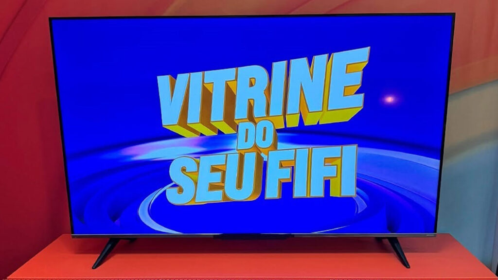 imagem de uma televisão escrito vitrine do seu fifi