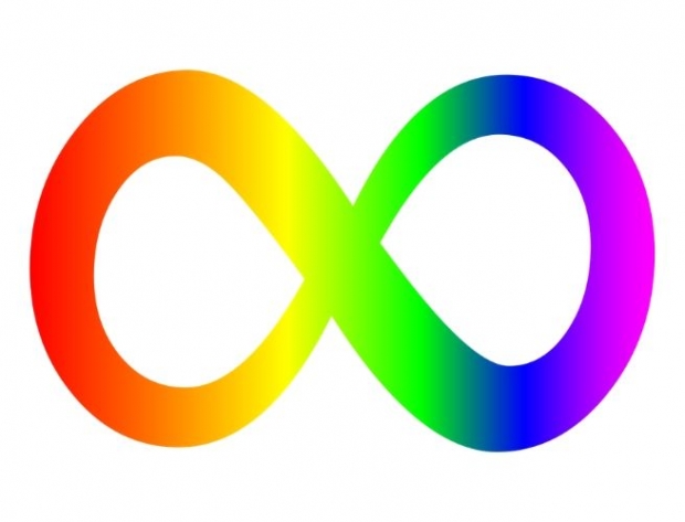 simbolos-do-autismo-11_xl Um símbolo de infinito com cores do arco-íris sobre um fundo branco.