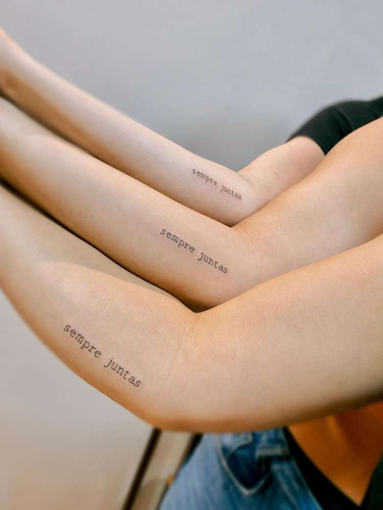 tatuagem-de-amigas-1 Opção de tatuagem de amiga
