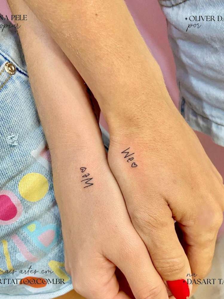 tatuagem-de-amigas-4 Opção de tatuagem de amigas