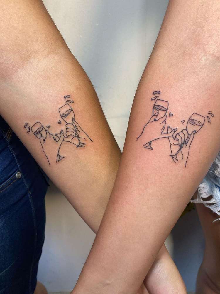 tatuagem-de-amigas-6 Opção de tatuagem de amigas