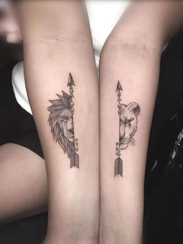 tatuagem-de-casal opção de tatuagem de casal