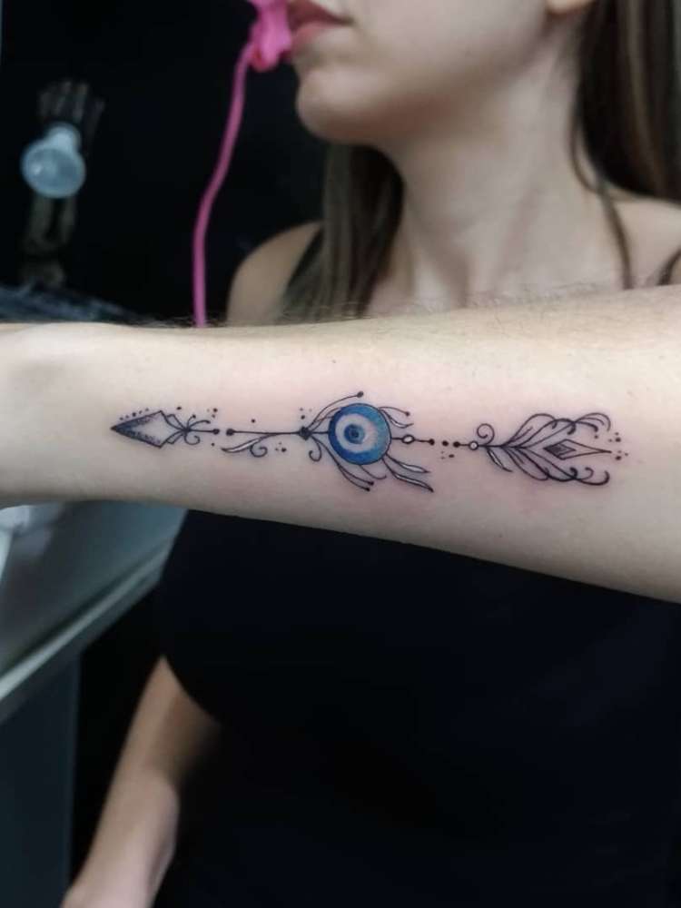 tatuagem-de-olho-grego-10 Opção de tatuagem de olho grego