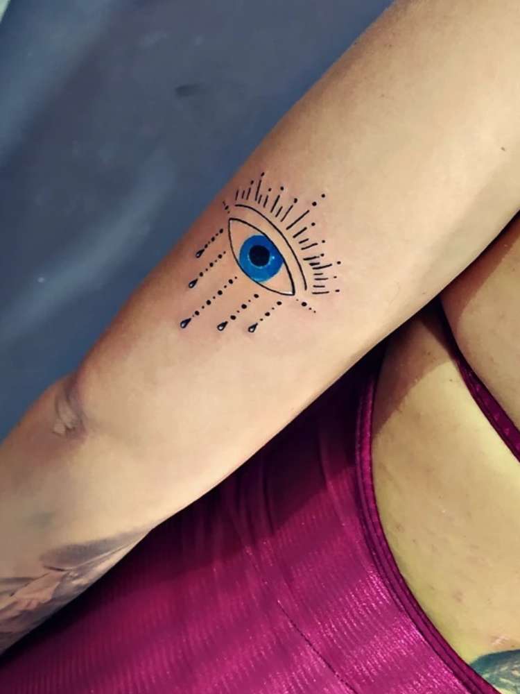 tatuagem-de-olho-grego-11 Opção de tatuagem de olho grego