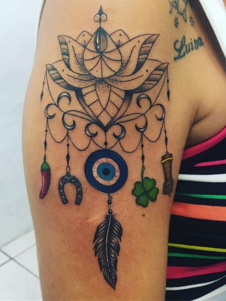 tatuagem-de-olho-grego-12 Opção de tatuagem de olho grego