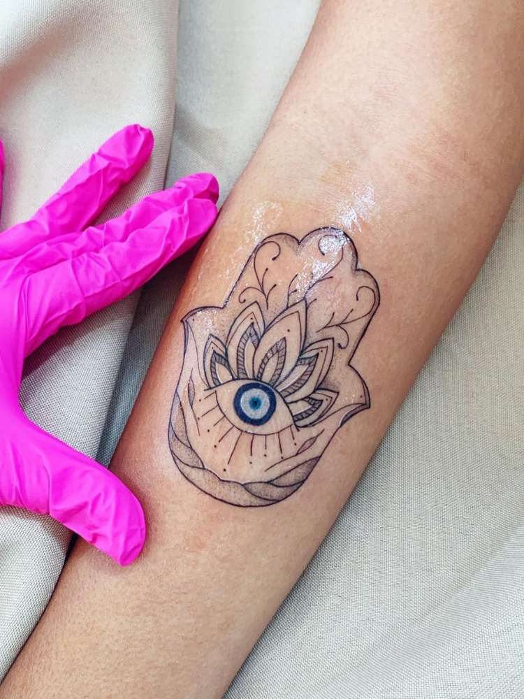 tatuagem-de-olho-grego-15 Opção de tatuagem de olho grego